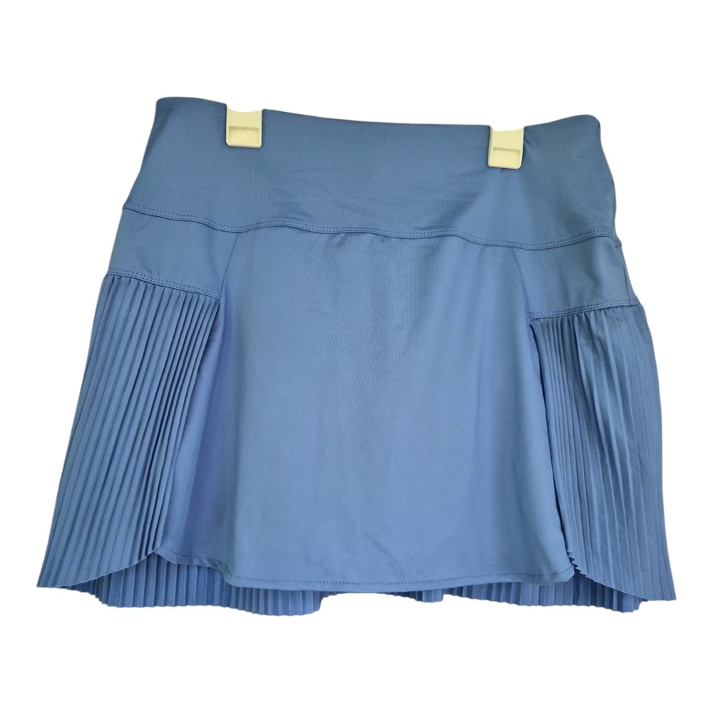 Lucky In Love Tennis Skort Medium Blue Pleated Pickleball Golf Athletic Skirt